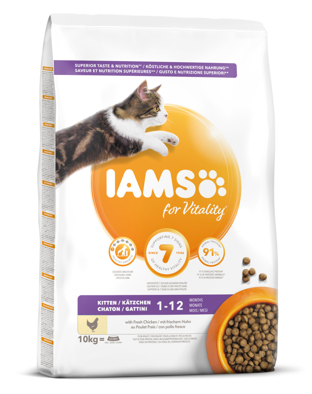 IAMS kattenvoer Kitten Chicken 10 kg